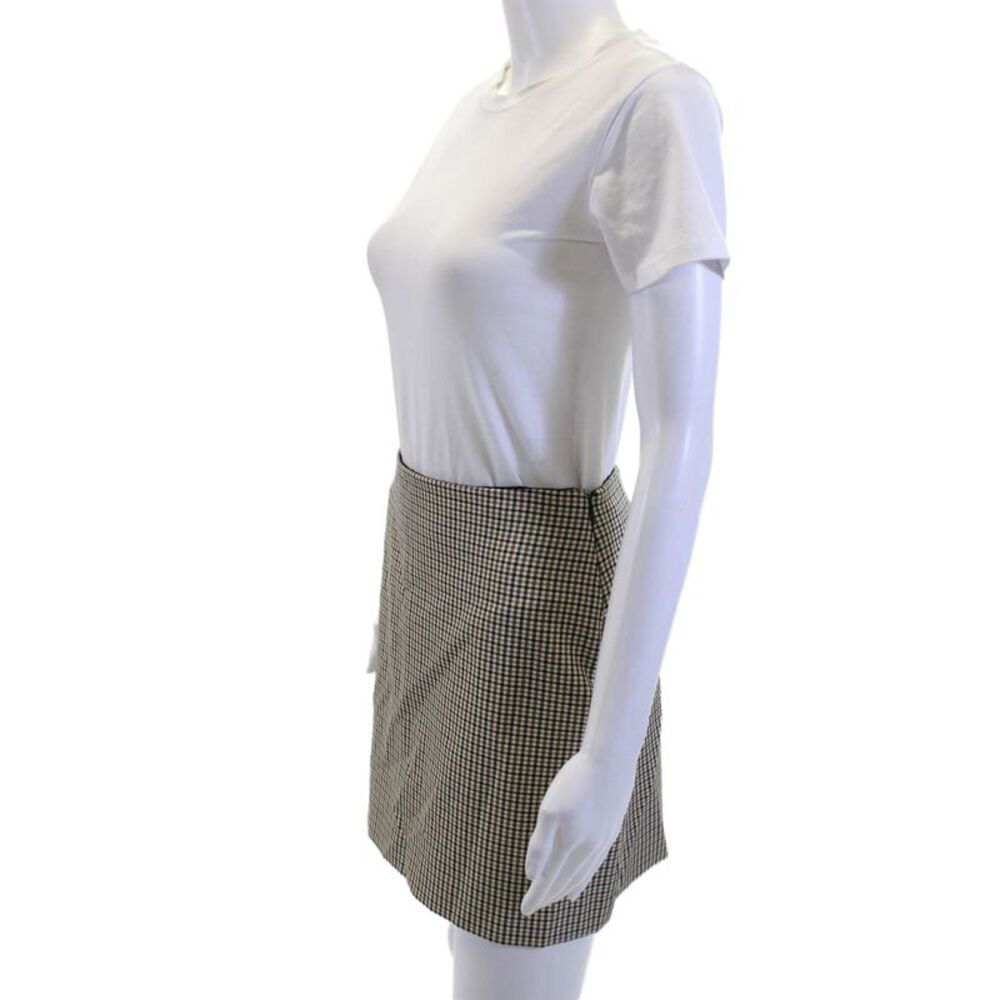Toccin Women Black Checked Mini Pencil Skirt Size 2 - Picture 2 of 6